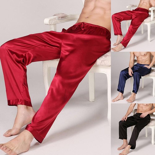 Herren satin pyjamahose - satin,