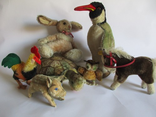 Alte steiff tiere - 7x,