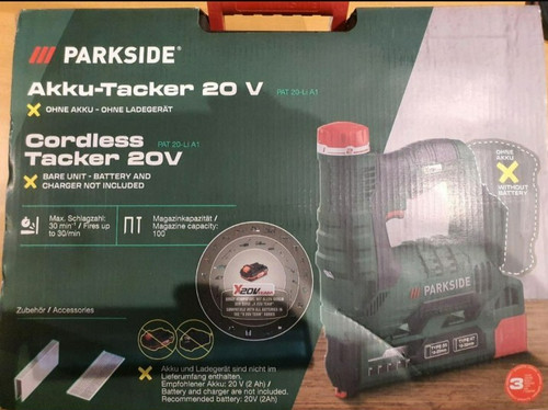 Parkside 20v akku - akku-tacker, pat