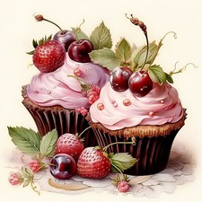 Wandbild muffins cupcakes - wandbild,