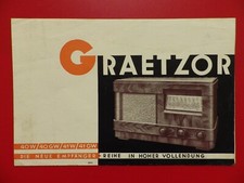 altes RADIO Prospekt GRAETZOR