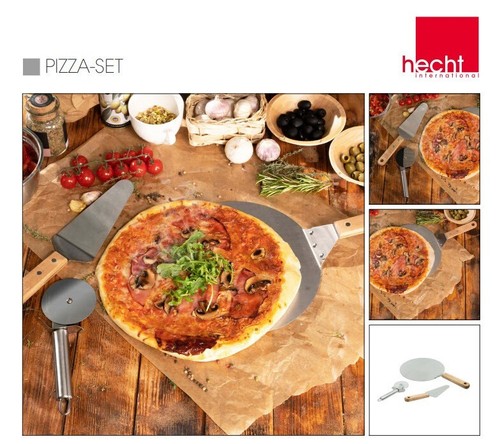 Edelstahl buche pizza - edelstahl, set