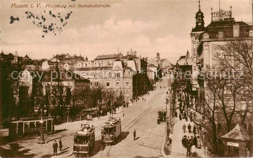 Plauen vogtland postplatz mit - ,