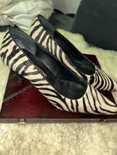 Roland Cartier Vintage High Heels, Größe 39 Zebra