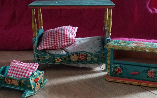 Bemaltes holz schlafzimmer set - bemaltes, schlafzimmer-set