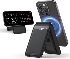 LULULOOK MagSafe Wallet aus US-Leder für iPhone - Schwarz