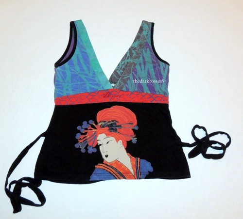 Desigual top geisha print - desigual,