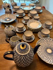 lomonosov porzellan kobaltnetz 2x22teilig (Mokka- + Tee-Service)