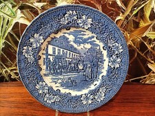 ROYAL TUDOR WARE England -  Coachings Taverns 1828 - Speiseteller Ø 25cm in blau