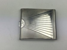 Zigaretten-Etui, Alpacca Hoka-Silber, Art Deko, 1959