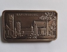 Silberbarren 1 Unze oz 999 Feinsilber Motivbarren "Ravensburg" Heraeus Hanau