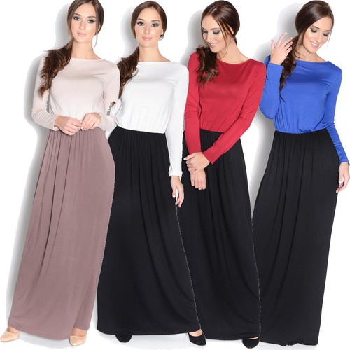 Damen langarm maxikleid - damen,