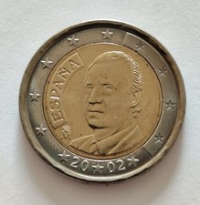 2 EURO Bankfrisch- Münze Spanien 2002 *König Juan Carlos l.* EG: Foldermünze