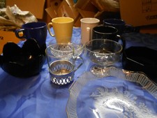 Diverses Geschirr Gläser etc. Polterabend  10 Teile siehe Fotos a. Büroauflösung