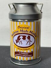 Sahne Muh Muhs Blech Spardose - Original Sahne Bonbons Werbeartikel DxH~8x15 cm