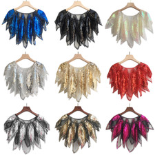 Damen Pailletten Netz Schal