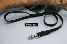 Lederleine schwarz 16mm / 60cm