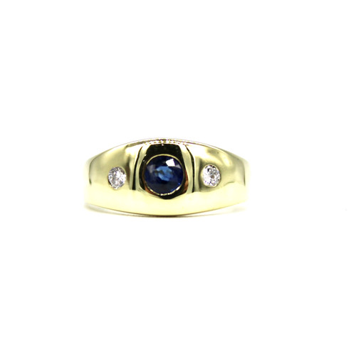 585 gelbgold ring saphir - 585,