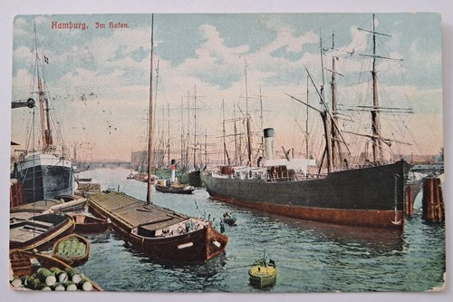 Hamburg hafen schiffe - ak, hamburg,