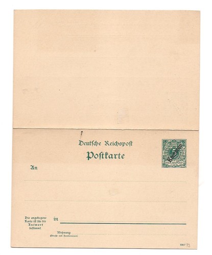 Ganzsache deutsche kolonien - ganzsache,