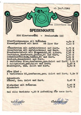 K1- Alte Speisenkarte HO