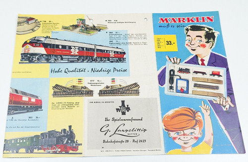 Märklin faltblatt 1961 1962 - faltblatt,