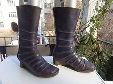 TRIPPEN x + os Premium Damen Keilabsatz Schuhe Stiefel Leder Germany Gr.40 TOP