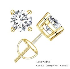 1ct Ohrstecker 18K Gelbgold
