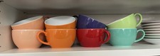 Dibbern Solid Color Cappucino Tasse mit Untertasse in 6 Farben