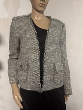 ZARA Bouclé-Blazer Fransen L