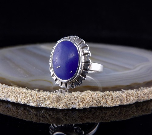Vintage lapislazuli silberring - vintage,