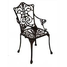 Gartensessel LUGANO Aluguss Bronze Antik Sessel Stuhl Garten Outdoor Sitzfläche