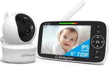 Babystar Babyphone mit Kamera 5 Zoll 720P HD-Video Babyphone ohne WLAN mit Kamer