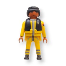 Playmobil Figur Mann Hafenarbeiter Rettungsdienst Schwimmweste Einsatz Wasser