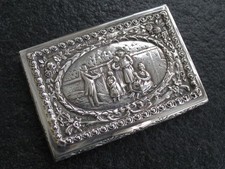 Schnupftabakdose Silber 800 Tabatiere Visitenkartenetui Jugendstil 1890