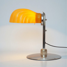 Art Déco Schreibtischleuchte "SILVER SHELL" 1930 Tischlampe