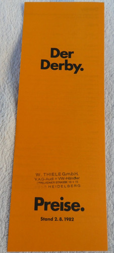 Preisliste 1982 prospekt - ,