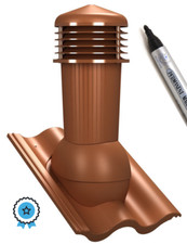 Entlüfterkamin DN125 für || BRAAS - HARZER || Dachziegel Dachlüfter Entlüfter