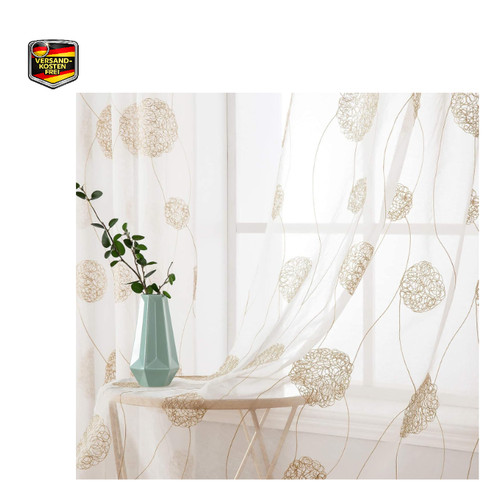 Blumenstick vorhang 2er set - vorhang,