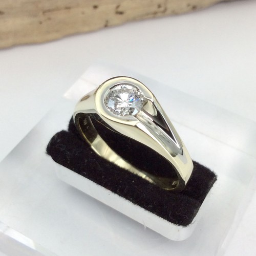 Solitär ring 585 14k gelbgold - ring, 585/14k