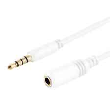 Klinke verlängerung Kabel dünn 4-polig 3,5mm Stecker zu Kupplung Slim Smartphone