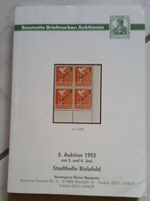Briefmarken Auktion Katalog Baumotte Bielefeld 5. Auktion 1992