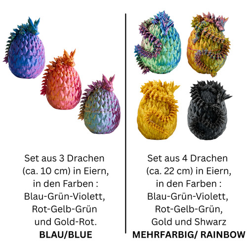 Drachen set farbige - drachen-ei, –