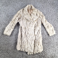 Vintage Pelzmantel Damen weiß