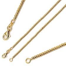 Kugelkette 2,2-4,0mm Armband/Collier 18-50cm 585/14K Gelbgold Made in Germany