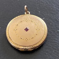 Antikes  rundes goldfarbenes