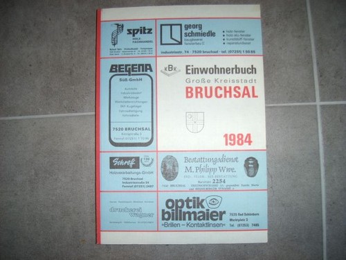 Bruchsal einwohnerbuch große - einwohnerbuch,
