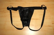 Manstore Jock Strap NEU NEW Größe Medium Jockstrap  mit 2 Ringen Leder Imitat