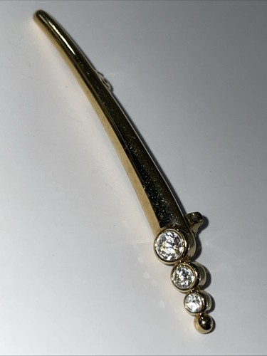 Vergold stab brosche - vergold., stab-brosche,klarer
