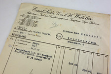 E. Leitz Wetzlar Leica original RECHNUNG Juni. 1949 Kamera IIIc Summitar jg077